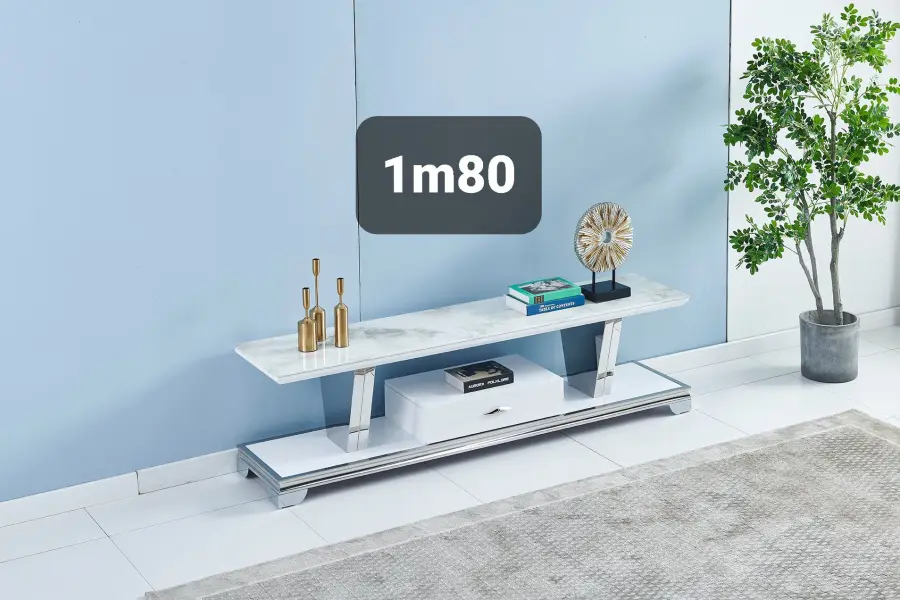 Meuble TV effet marbre  | MULTI-AFFAIRES