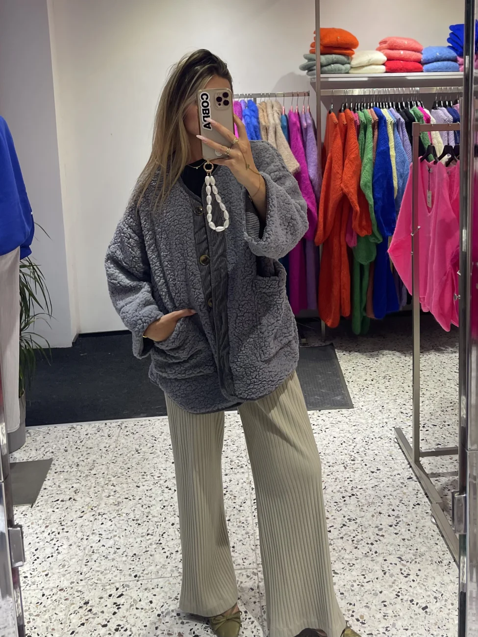 CORDUROY TEDDY JACKET | Salsa Color