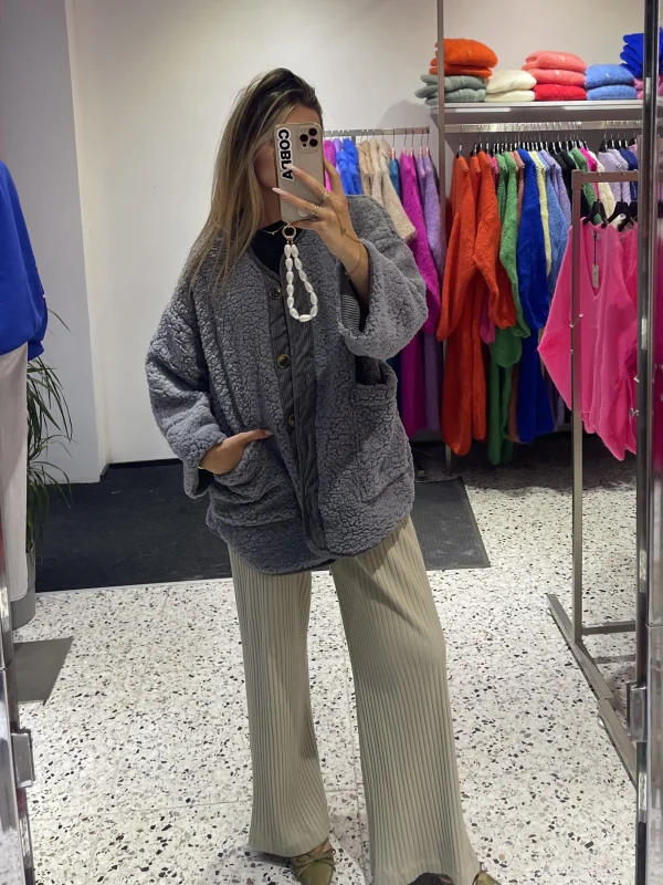 CORDUROY TEDDY JACKET | Salsa Color