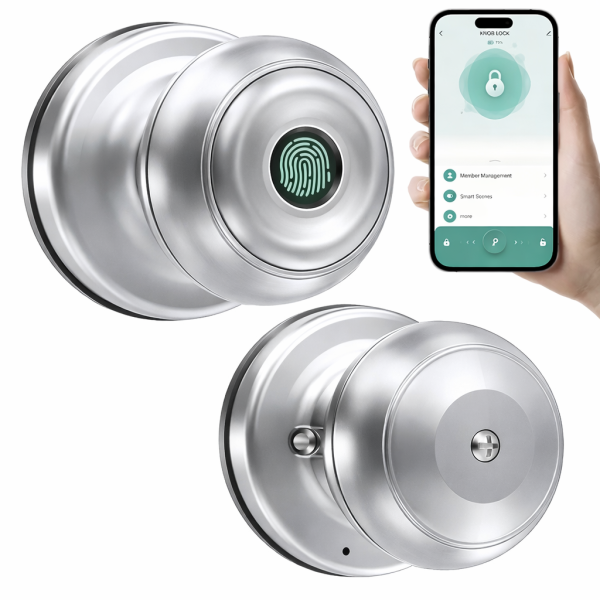 Cerradura de puerta inteligente con huella dactilar, un sistema de bloqueo biométrico compatible con la aplicación TT Lock,m | STORE TECH MONGI E&E
