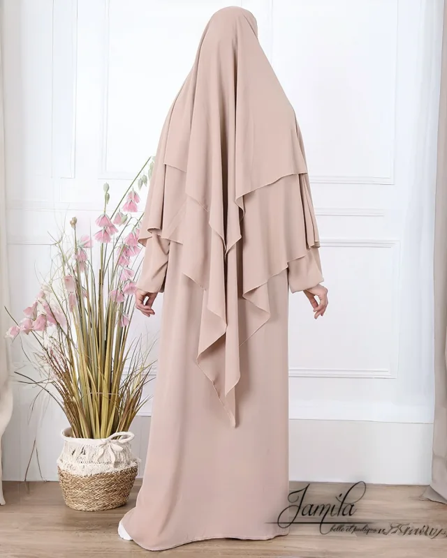 KHIMAR 2 VOILES EN MICROFIBRE ROYAL – LÉGER, FLUIDE ET ÉLÉGANT | AMCOSMETIK
