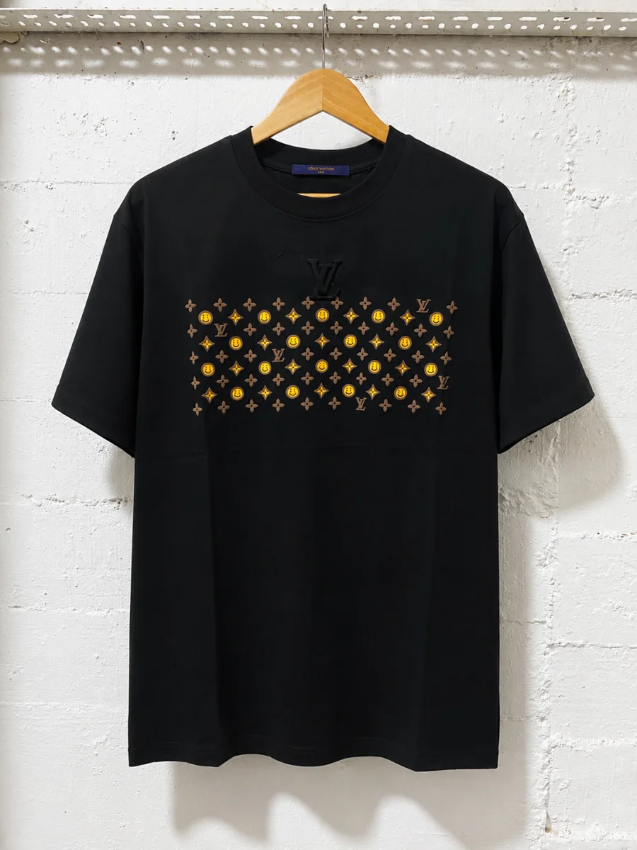 Louis Vuitton T-Shirt Black Graphic Playful Multicolor | MASSIMOLUXURYOUTLET
