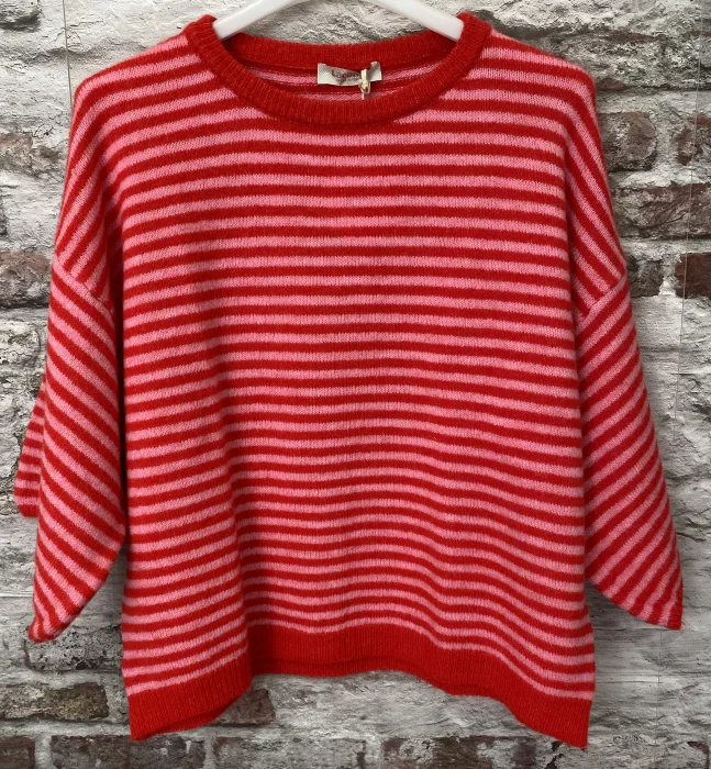 Pull raye oversize | Jus de coco 