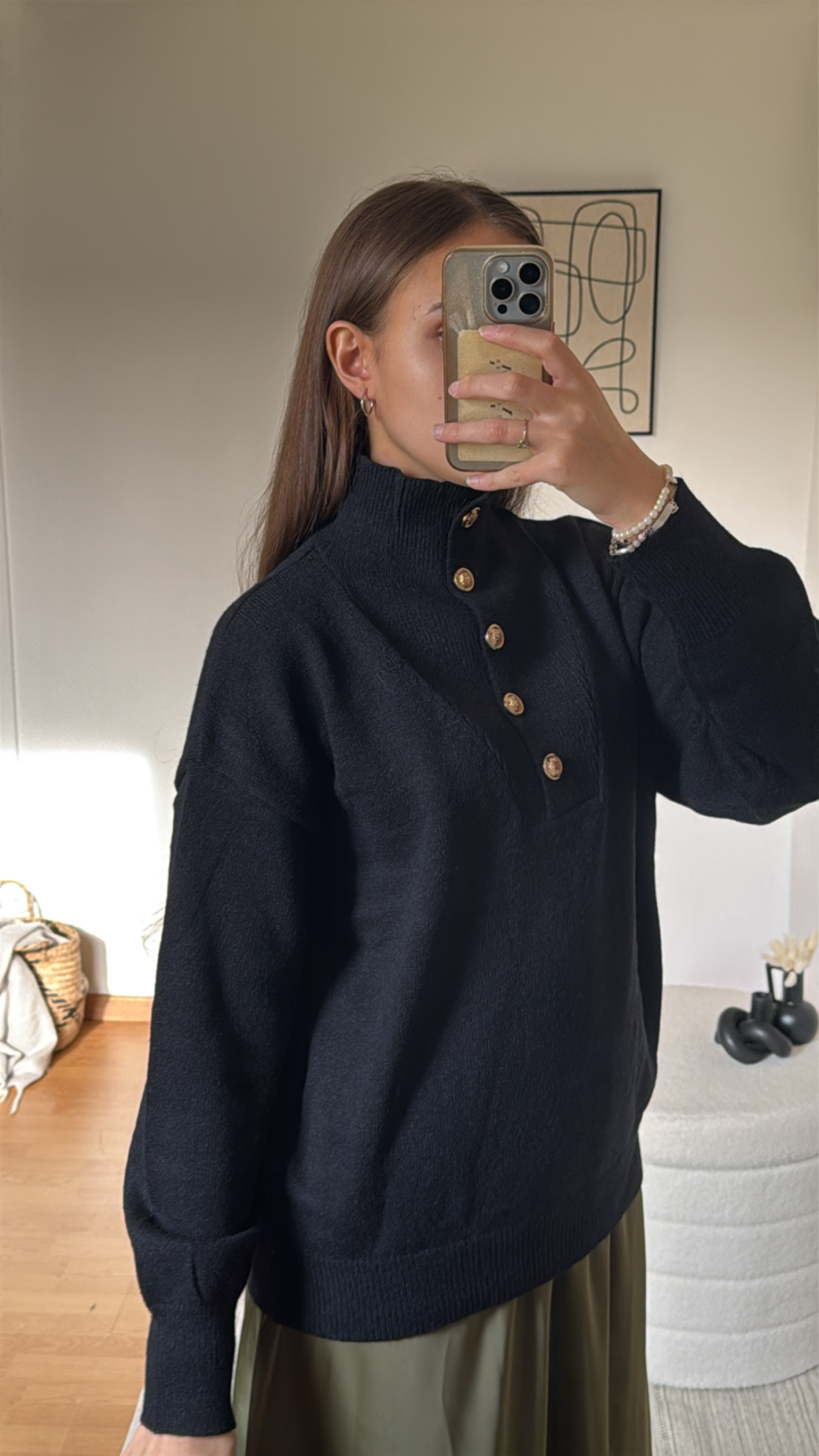 Pull noir IRIS  | AYRA Prêt-à-porter