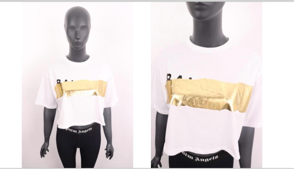 Balmain T-Shirt Women White and Gold | MASSIMOLUXURYOUTLET