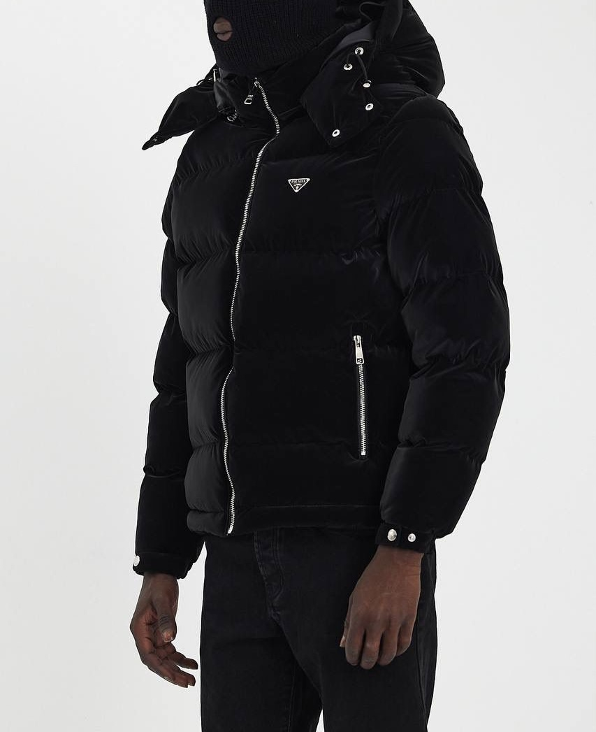 Prada Milano Jacket Hoodie Black | MASSIMOLUXURYOUTLET