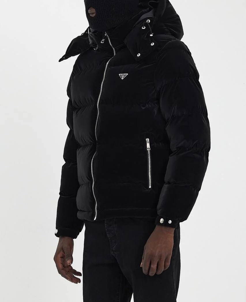 Prada Milano Jacket Hoodie Black | MASSIMOLUXURYOUTLET