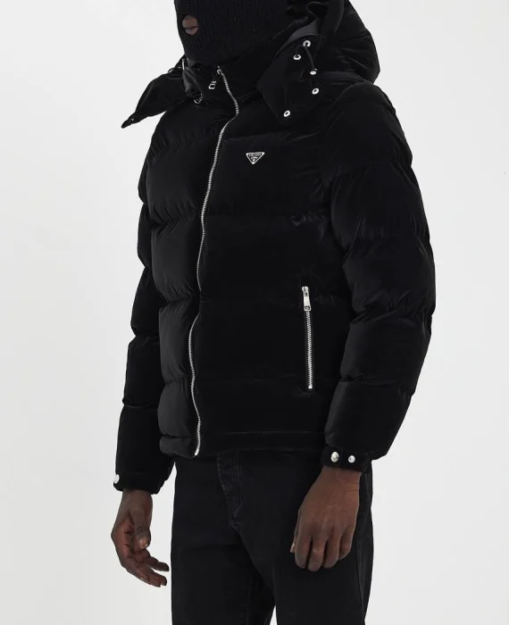 Prada Milano Jacket Hoodie Black | MASSIMOLUXURYOUTLET