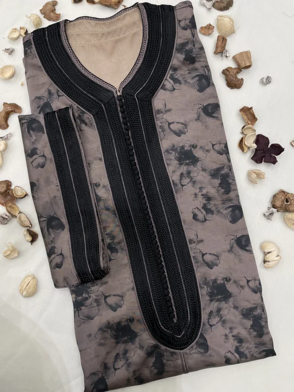 Caftan imprime noir 3kad | CasaZaz