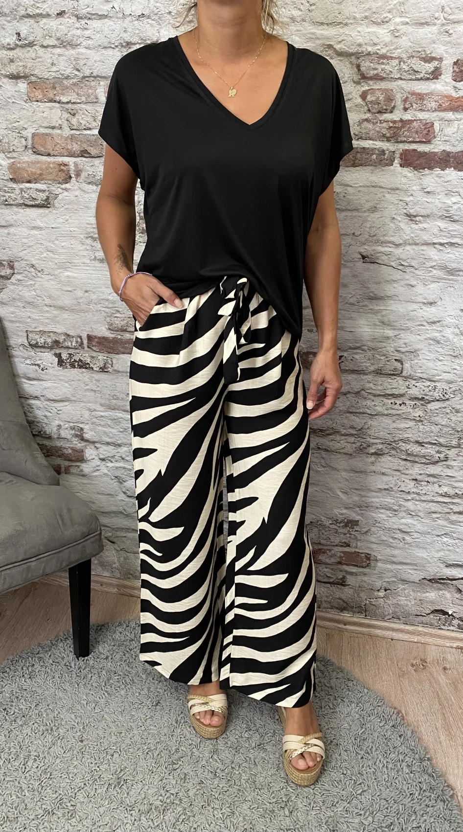 Pantalon fluide feuillage | Jus de coco 