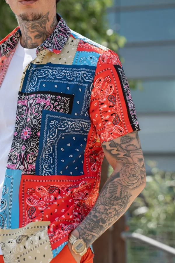 Camisa Havaiana  Pachowork Yellow & Bleu 32 | Definne