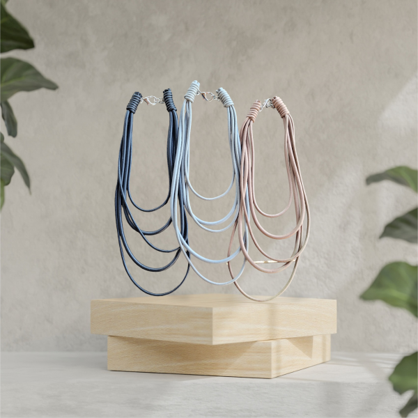 Collier 5 lanières caoutchouc  | Chouettes vêtements 